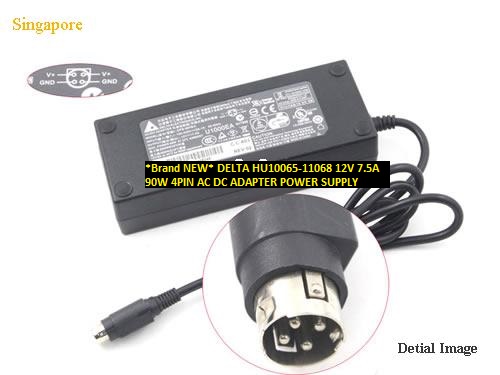 *Brand NEW* 4PIN DELTA 12V 7.5A HU10065-11068 90W AC DC ADAPTER POWER SUPPLY - Click Image to Close